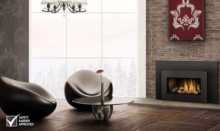 Luxury living room fireplace