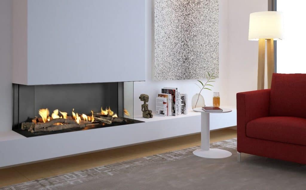 Flare-double-corner-gas-fireplace-linea